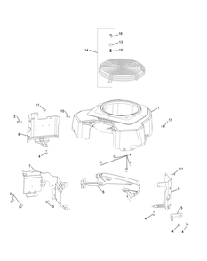 Kohler Cv732-3015 Blower Housing And Baffles Diagram and Parts List for Z-FORCELZ60 (53AGD-53AGD050)(2015) Cub Cadet Lawn Tractor